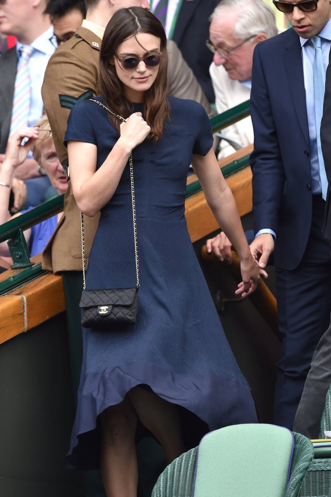 Keira Knightley attends Wimbledon 2014 in London - Getty Images