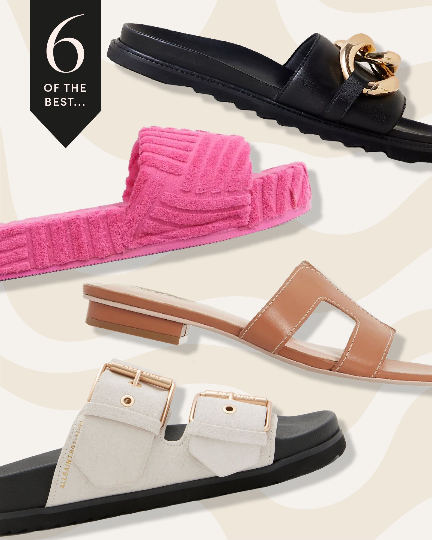 all saints sliders womens