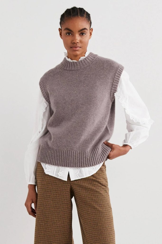 Chunky Cashmere Crew Tank. Courtesy of Boden