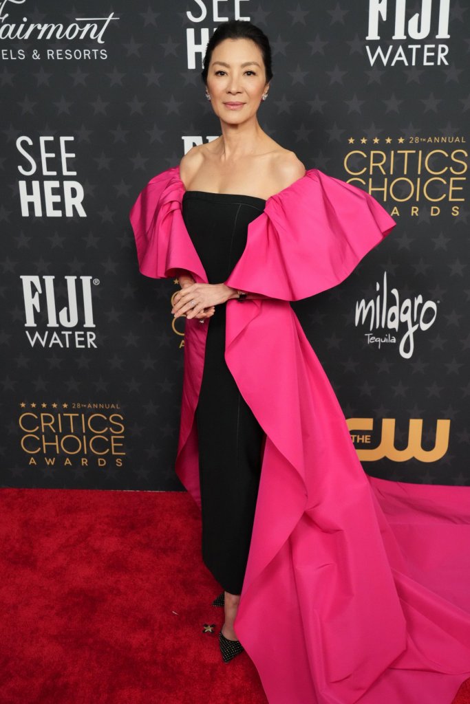 LOS ANGELES, CALIFORNIA - JANUARY 15: Michelle Yeoh attends the 28th Annual Critics Choice Awards at Fairmont Century Plaza on January 15, 2023 in Los Angeles, California. (Photo by Jeff Kravitz/FilmMagic)