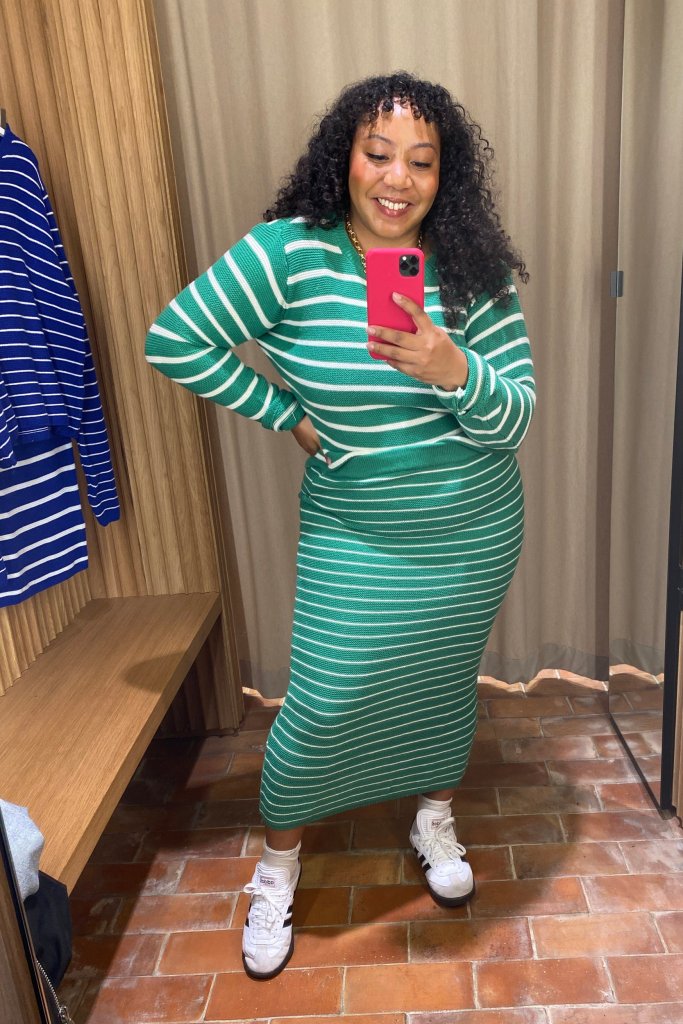 Mango plus size stripes