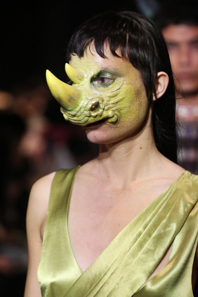 NEW YORK, NEW YORK - FEBRUARY 10: A model walks the runway at the Collina Strada show during New York Fashion Week on February 10, 2023 in New York City. (Photo by Albert Urso/Getty Images)