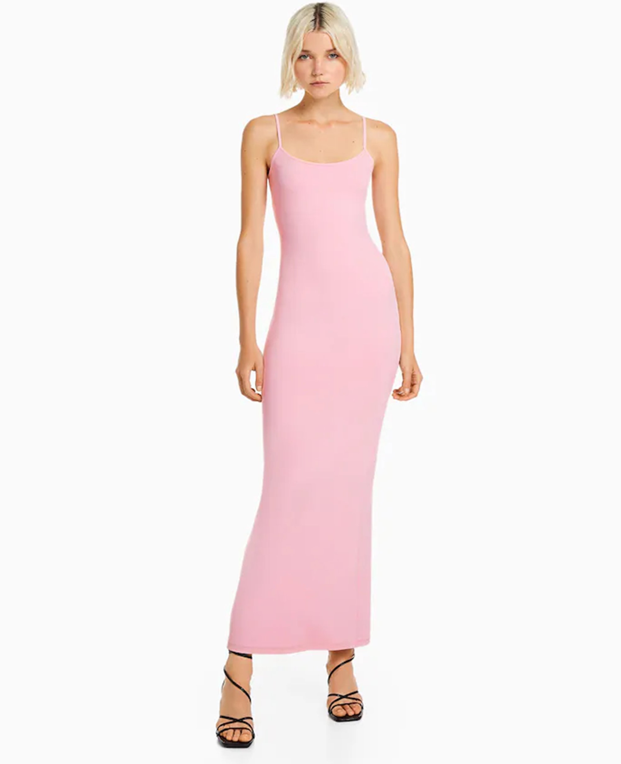 Skims Women's Plus Size 4x Shimmer Slip Dress Camel Color