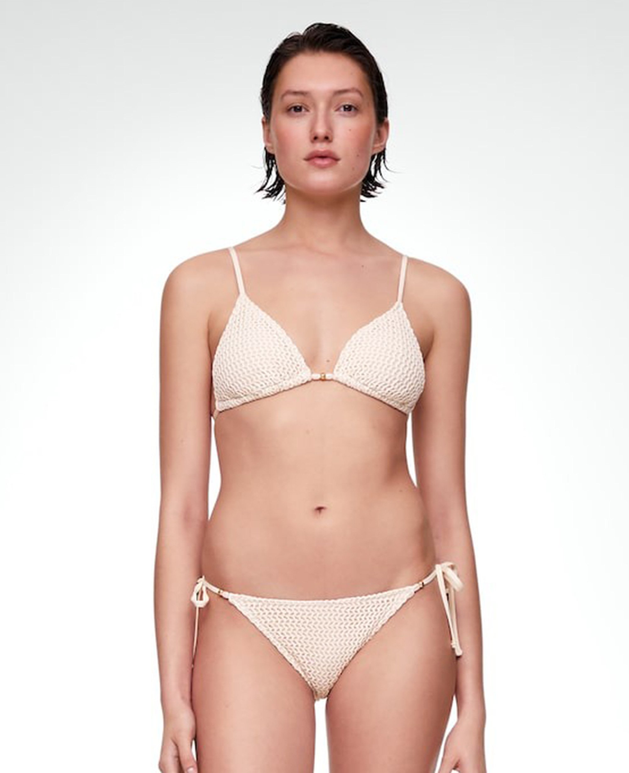 Removable Padding Triangle Swimsuit Top Metallic Skin - Calzedonia